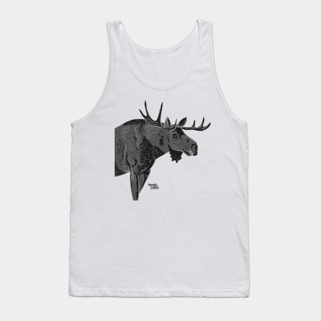 Moose - Scandinavian design: elk - elg Tank Top by Aurealis